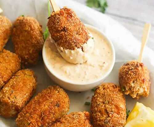 Apéro croquettes de saumon à la rémoulade - apéritif de soirée