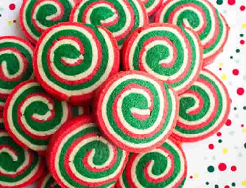 Biscuits spirales tricolores de Noël - régalez-vous avec ces sablés.