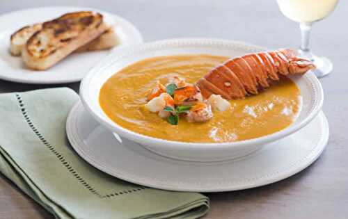 Bisque de homard au thermomix - recette soupe thermomix facile.