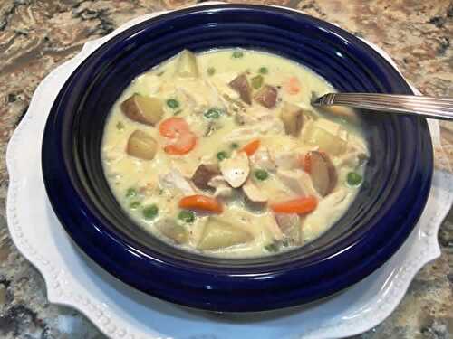 Blanquette de poulet aux légumes au thermomix - le plat de dîner.