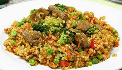 Boeuf aux legumes riz cookeo - pour votre plat de diner ce soir.