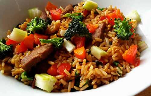 Boeuf bourguignon au riz et légumes cookeo - un dîner en famille.