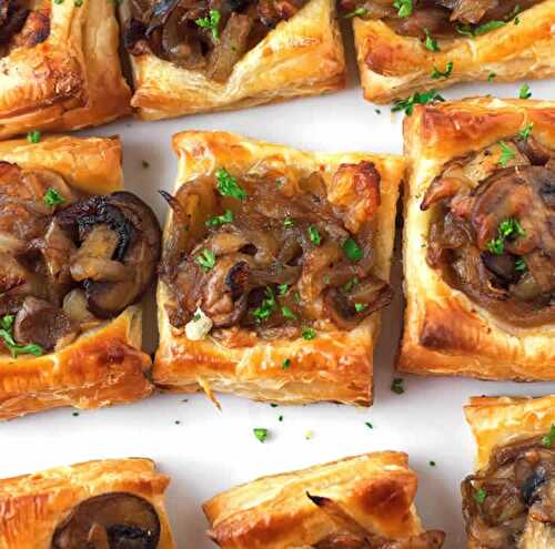 Bouchées aux champignons et oignons - accompagner vos plats ou apéro