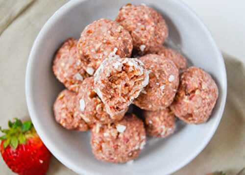 Boules d'énergie fraises et coco ww - un vrai délice .