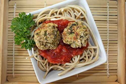 Boulettes de courgettes et haricots au four - pour votre spaghettis