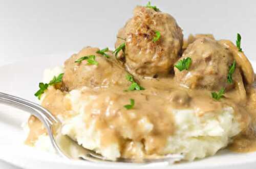 Boulettes de viande sauce roquefort cookeo - plat facile