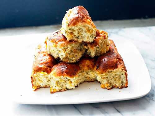 Brioche au maïs cheddar et coriandre - pour votre tasse du café ou thé