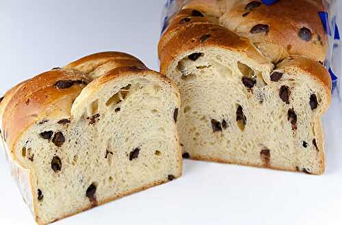 Brioche aux pépites de chocolat noir - pour votre goûter.