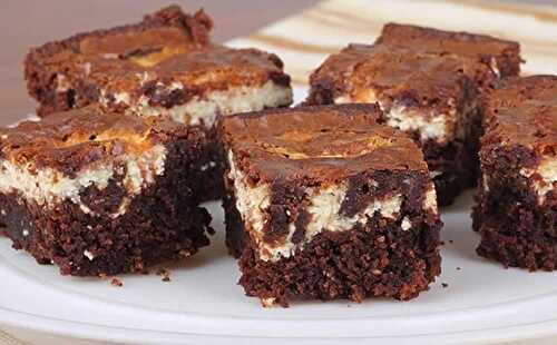 Brownie chocolat et fromage à la crème - dessert moelleux et fondant.