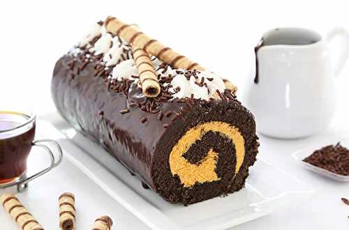 Bûche au chocolat et mangue - pour votre fête de noël 2020