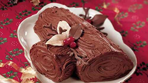 Bûche de Noël au chocolat et café - pour vos fêtes de Noël 2018