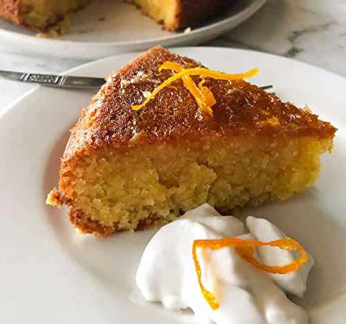 Cake à l'orange et aux amandes au thermomix - le gâteau moelleux.