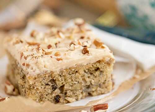 Cake à la banane et noix avec glaçage - pour votre goûter.