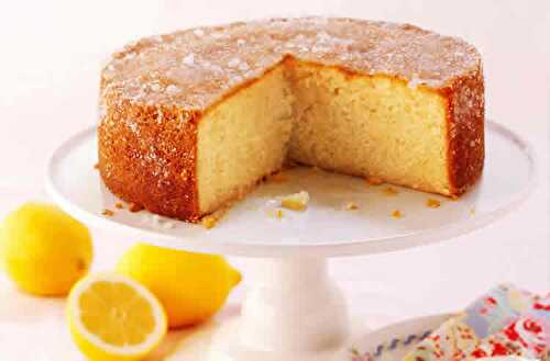 Cake fondant au citron au thermomix - le gâteau moelleux du goûter.