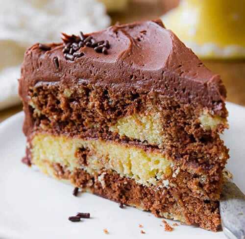 Cake marbré au chocolat - délicieux gâteau moelleux au chocolat
