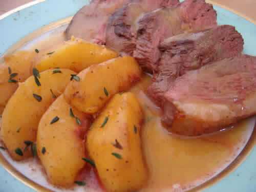 Canard aux peches - recette facile pour ce délicieux plat.