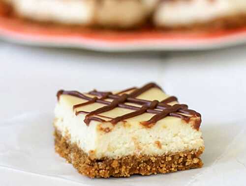 Carrés cheesecake à la vanille et chocolat - pour dessert ou une collation