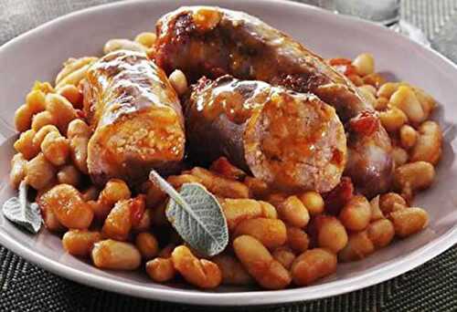 Cassoulet avec saucisses au cookeo - un plat cookeo