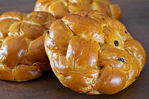 Challah pain aux raisins secs au Thermomix - recette thermomix.