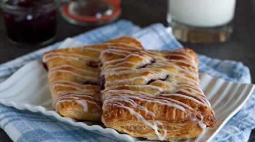 Chaussons feuilletés aux framboise - votre gâteau du goûter.