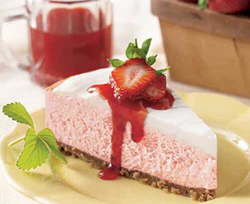 Cheesecake à la fraise au thermomix - un délice pour votre dessert.