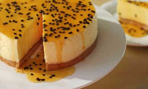Cheesecake aux fruits de la passion avec thermomix - recette thermomix.