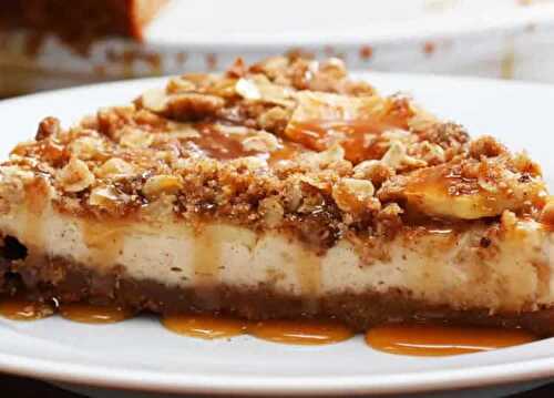 Cheesecake aux spéculoos pommes et caramel - la recette facile.