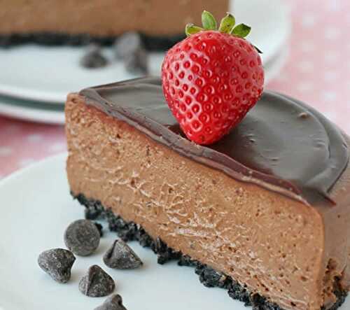 Cheesecake chocolat facile - délicieux gâteau au chocolat pour le dessert