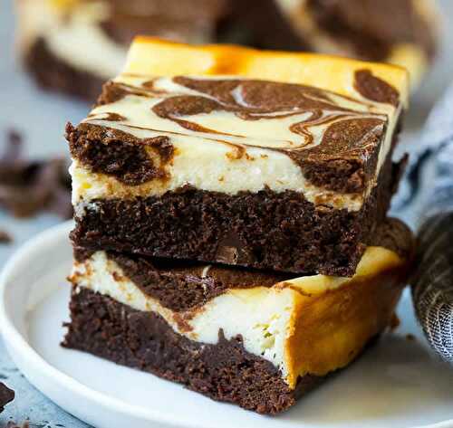 Cheesecake marbré au chocolat au thermomix - gâteau pour votre dessert.