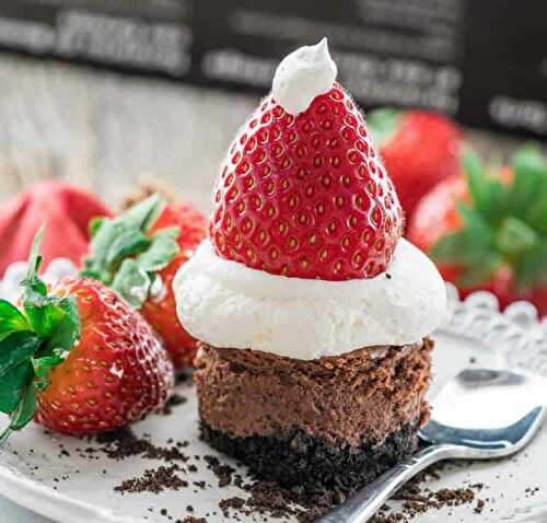 Cheesecake oreo crème et fraise - le gâteau de noël irrésistible