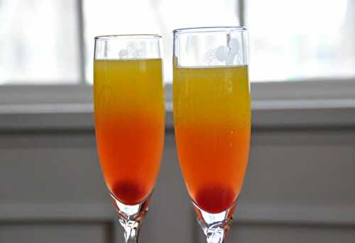 Cocktail ananas grenadine champagne avec thermomix.