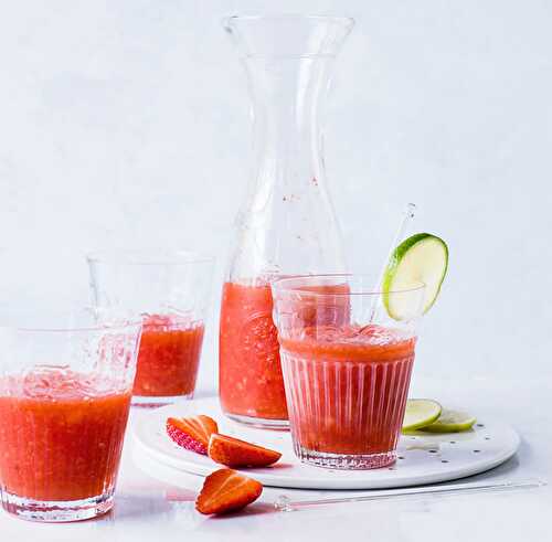 Cocktail margarita de fraise au thermomix - pour vos réceptions d'amis.