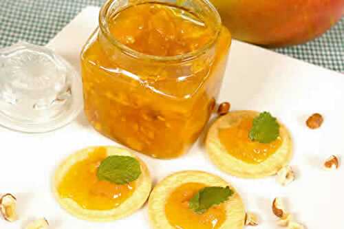 Confiture mangues peches thermomix - recette facile.