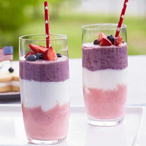 Coupe myrtille fraise au thermomix - recette smoothie thermomix facile.