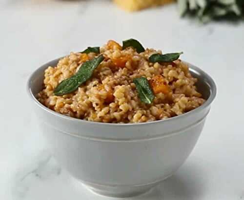 Courge butternut et riz au four - pour votre diner ce soir.