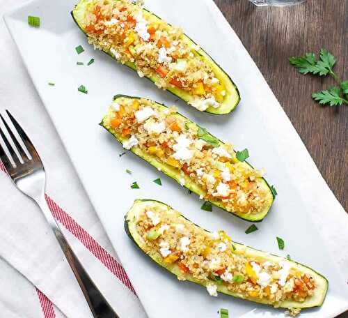 Courgettes farcies au quinoa - pour accompagner vos plats.