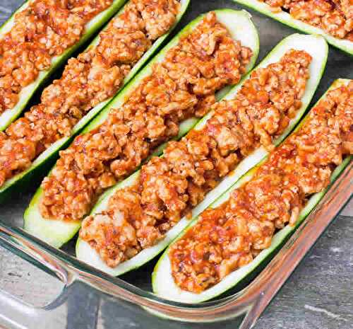 Courgettes farcies au thon - recette plet de cuisine facile.