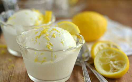 Crème glacée citron au thermomix - le dessert thermomix facile.