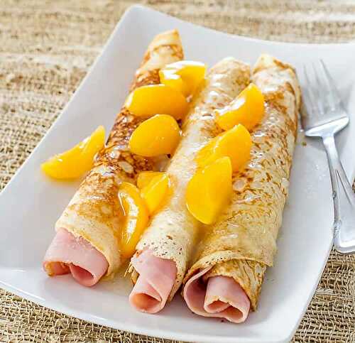 Crêpes aux jambon et mangue - pour votre dessert ou goûter.