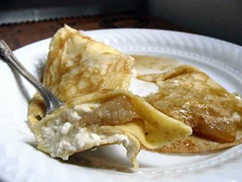 Crêpes aux poires et ricotta - pour votre dessert ou goûter.