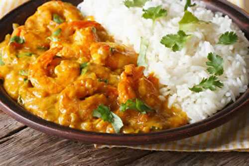 Crevettes curry lait de coco cookeo - un plat de dîner silencieux.