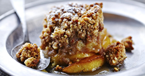 Crumble aux pommes et creme de marron - gâteau délicieux.