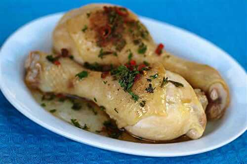 Cuisse de poulet cuisson vapeur au cookeo - recette cookeo.