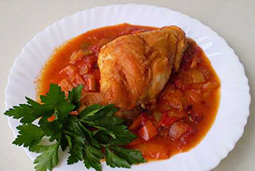 Cuisses de lapin aux poivrons et tomates au cookeo - recette cookeo.