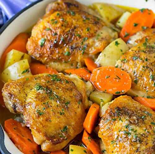 Cuisses de poulet aux carottes au cookeo - pour votre dîner.