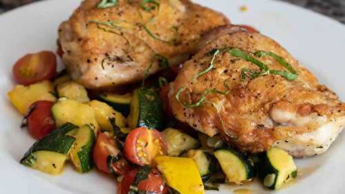 Cuisses de poulet aux légumes au cookeo - plat en moins de 20 minutes.