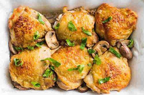 Cuisses de poulet avec champignons au cookeo - recette cookeo.