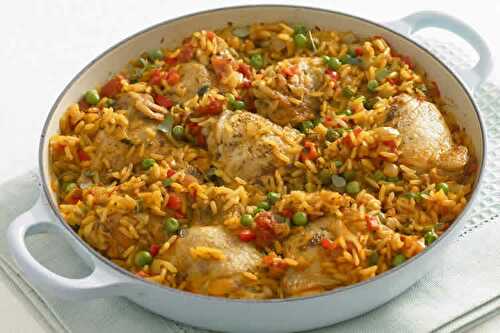 Cuisses de poulet riz et ses legumes au cookeo - recette cookeo.