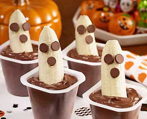 Dessert banane chocolat halloween - pour le plaisir des enfants.