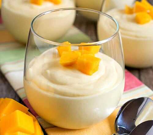 Dessert glacé à la mangue au thermomix - une mousse glacée légère